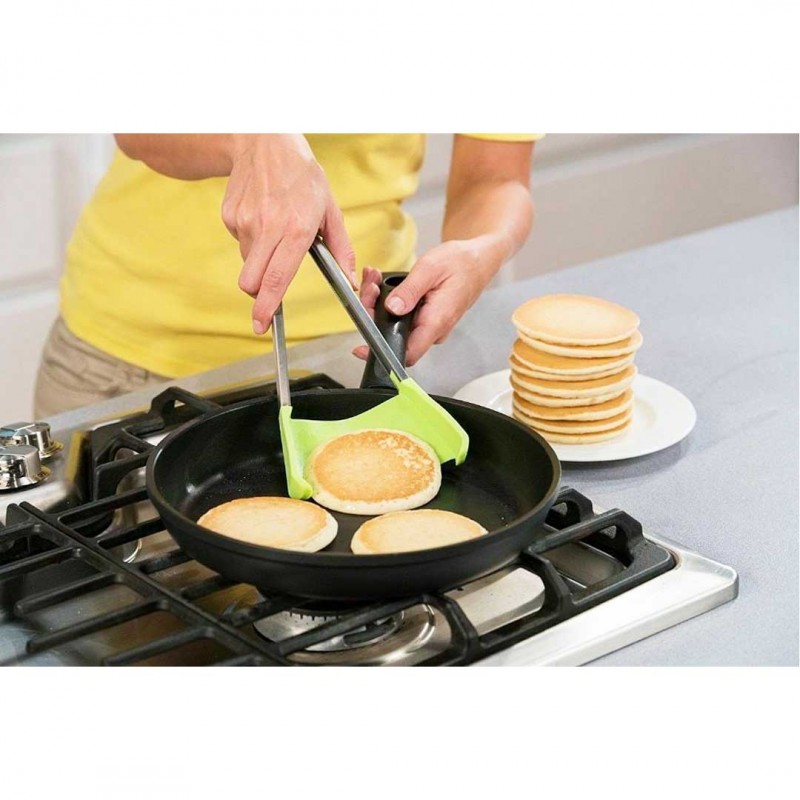 Clever Tongs Non Stick Heat Resistant Kitchen 2 In 1