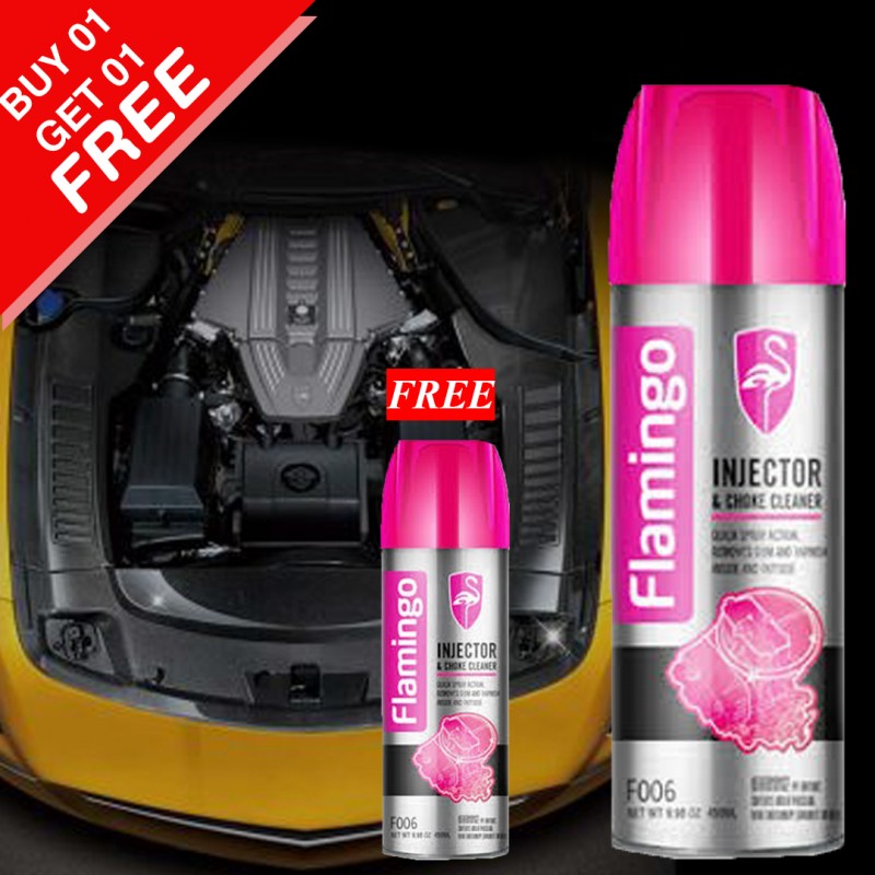 Flamingo Injector & Choke Cleaner Pack (Buy 01 & Get 01 Free)