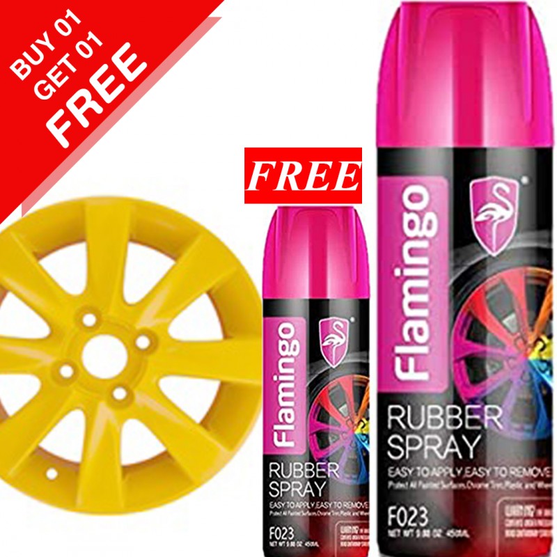 Flamingo Rubber Spray Paint - Yellow Pack (Buy 01 & Get 01 Free)