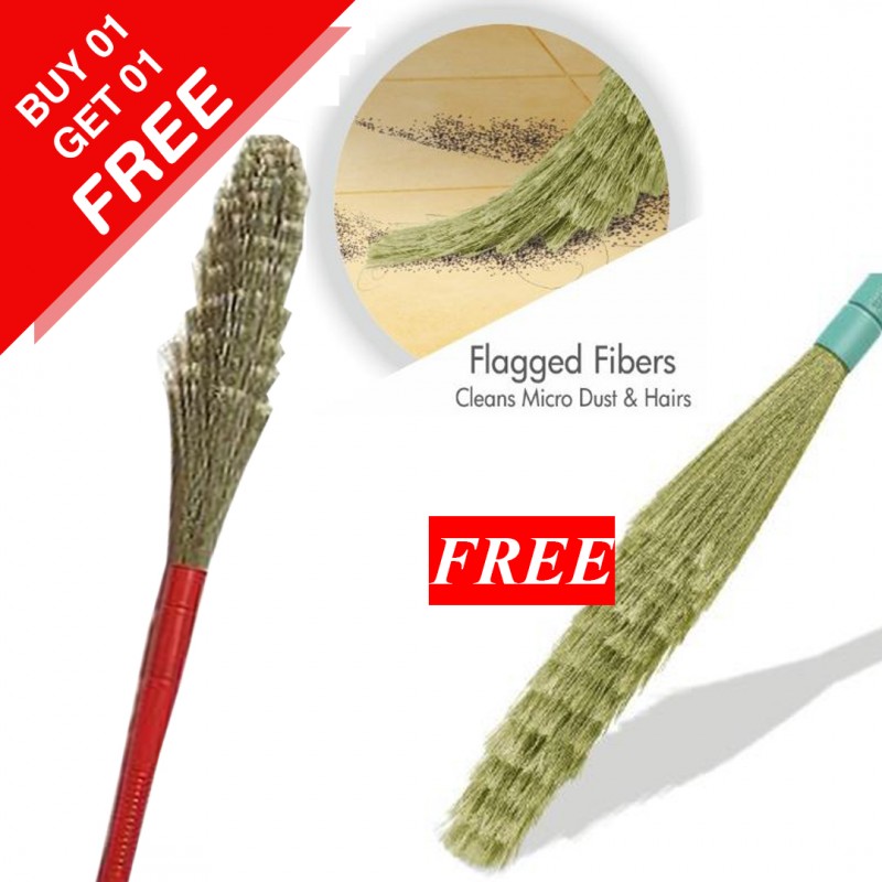 Waterproof Soft Plastic Fiber Broom Pack (Buy 01 & Get 01 Free)