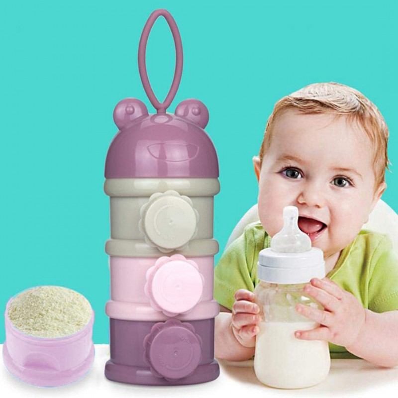 03 Layer Frog Style Portable Baby Food Box