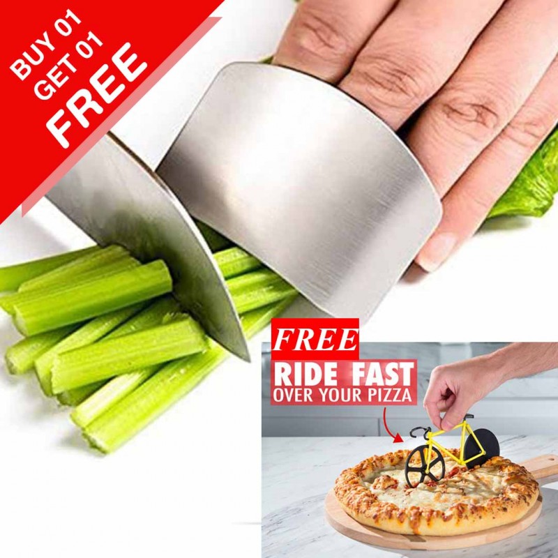 Safe Slice Hand Guard & Fixie Pizza Cutter (Buy 1 & Get 1 Free)