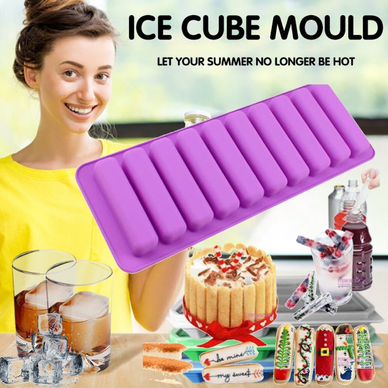 Rectangle Cracker Bar Ice Cube Tray (Pack of 03)