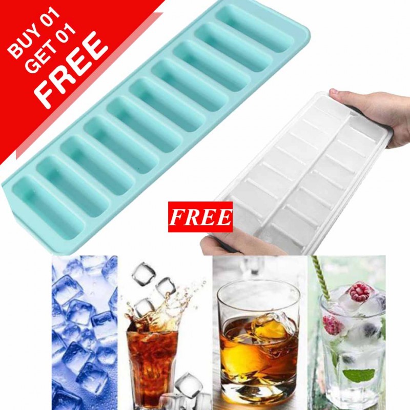 Rectangle Cracker Bar Ice Cube Tray & Ice Cubes Tray (Buy 1 & Get 1 Free)