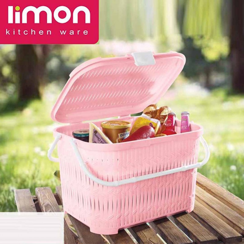 Limon Short Door Bamboo Picnic Basket