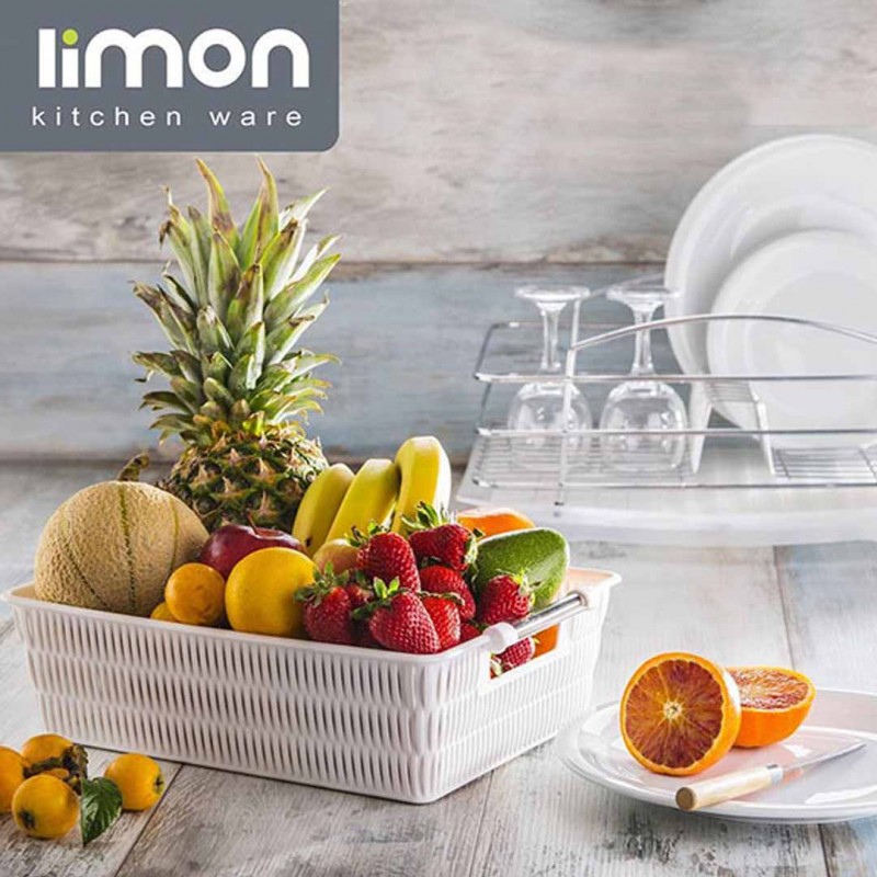 Limon Stainless Steel Bamboo Basket 2