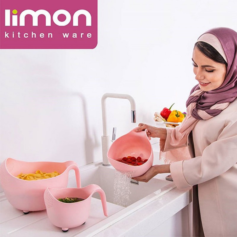 Limon Three Sizes Of Rice Washer With Handle