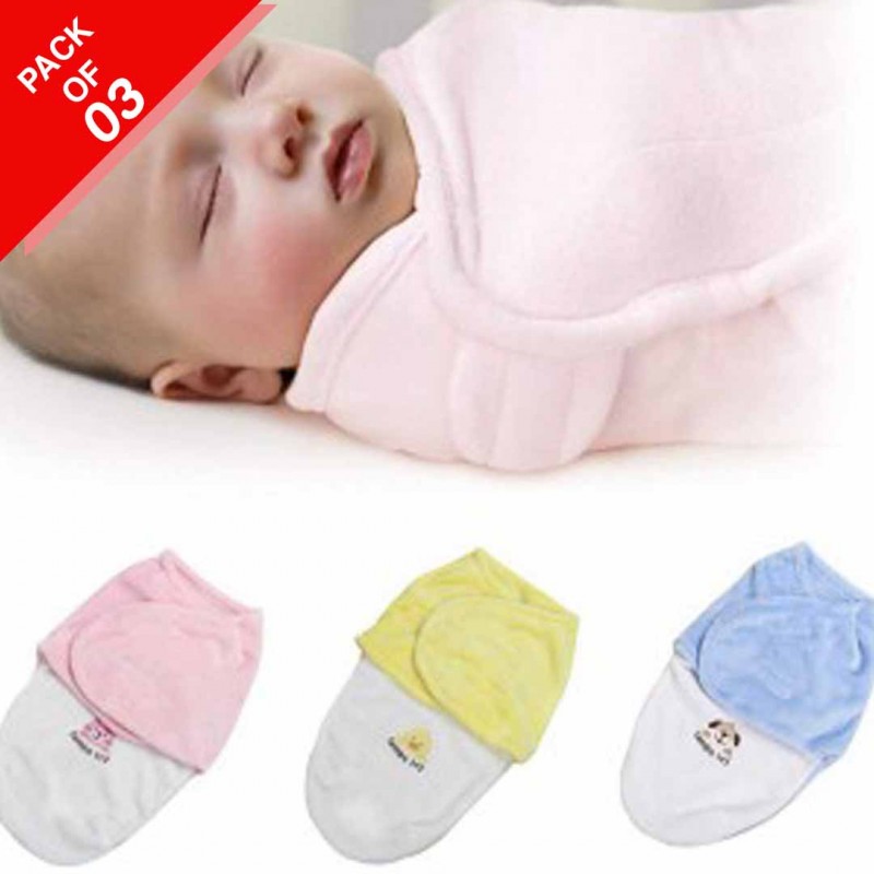 Newborn Baby Sleeping Bags Swaddle Wrap Pack Of 03