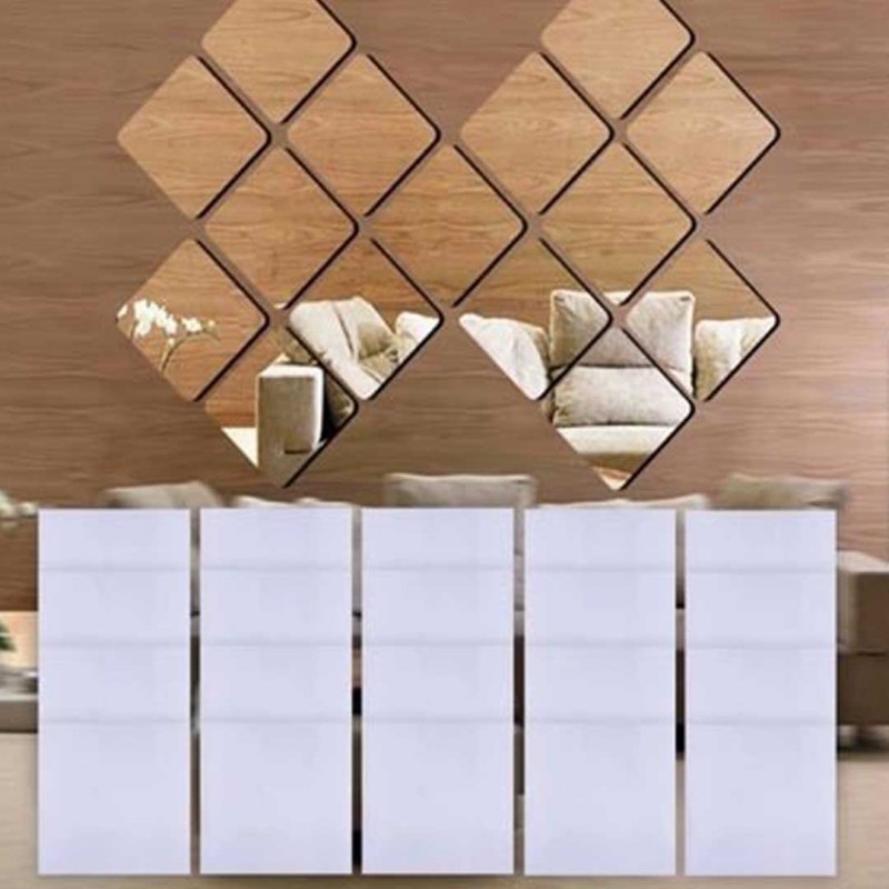 Acrylic Wall Mirror Stickers For Decoration 15 Pieces