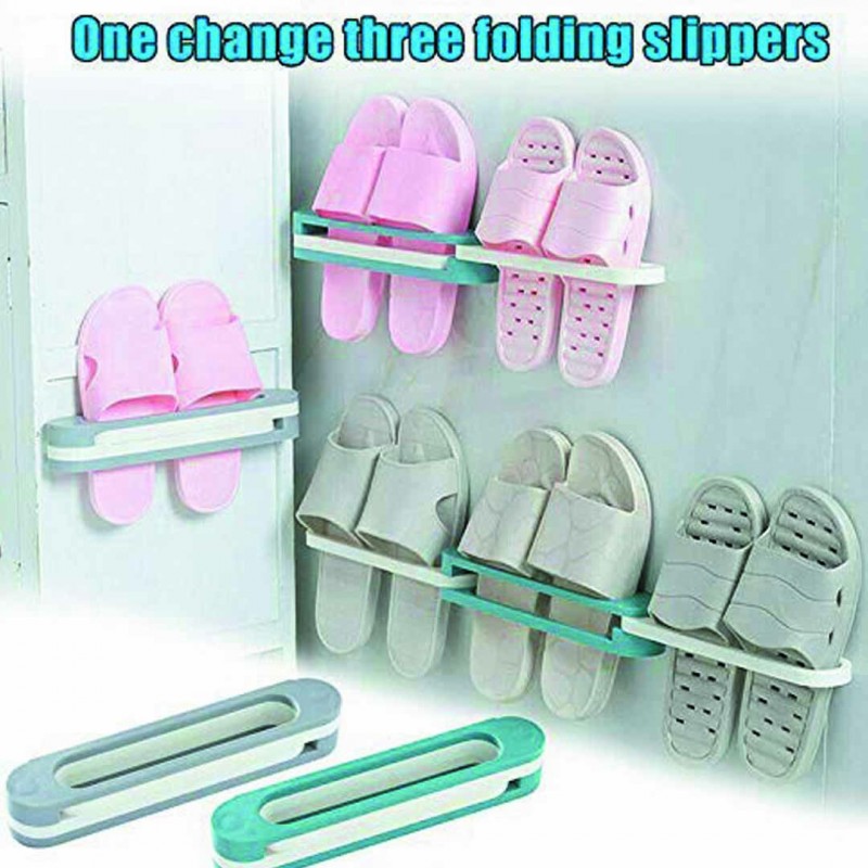 3 in 1 Folding Slippers Hanging Shelf