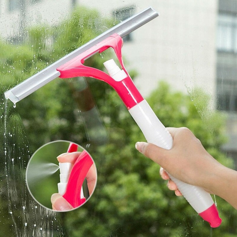 Glass Wiper with Water Sprayer Tool