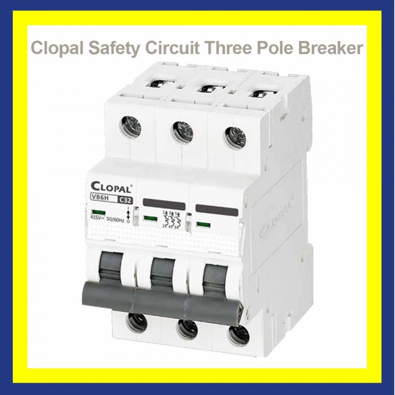 Clopal Safety Circuit Three Pole Breaker 32A, 63A