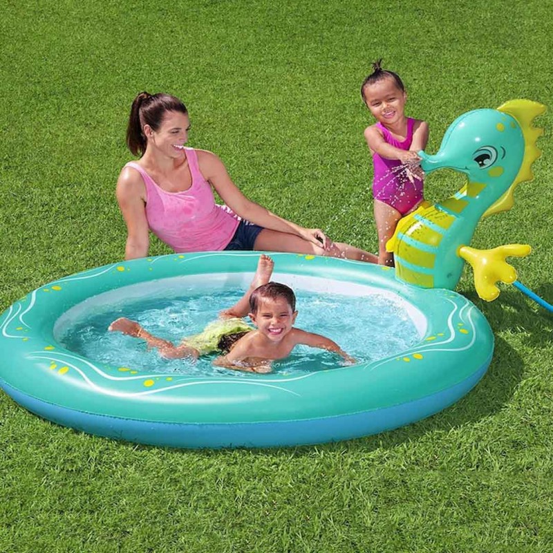 Seahorse Inflatable Sprinkler Pool