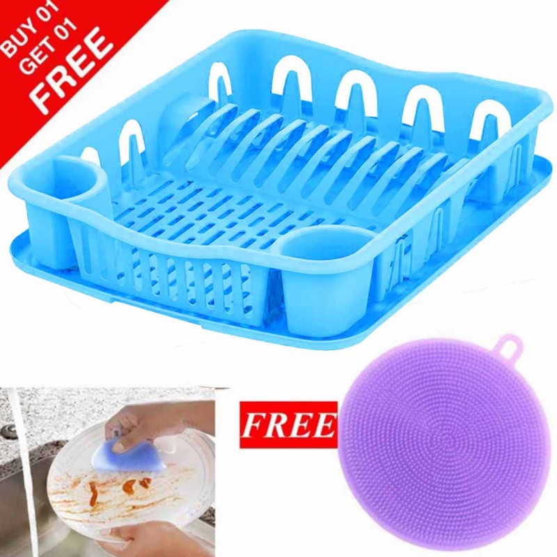 Dishwash Tray & Kitchen Dish Cleaning Sponge (Buy 01 & Get 01 Free)