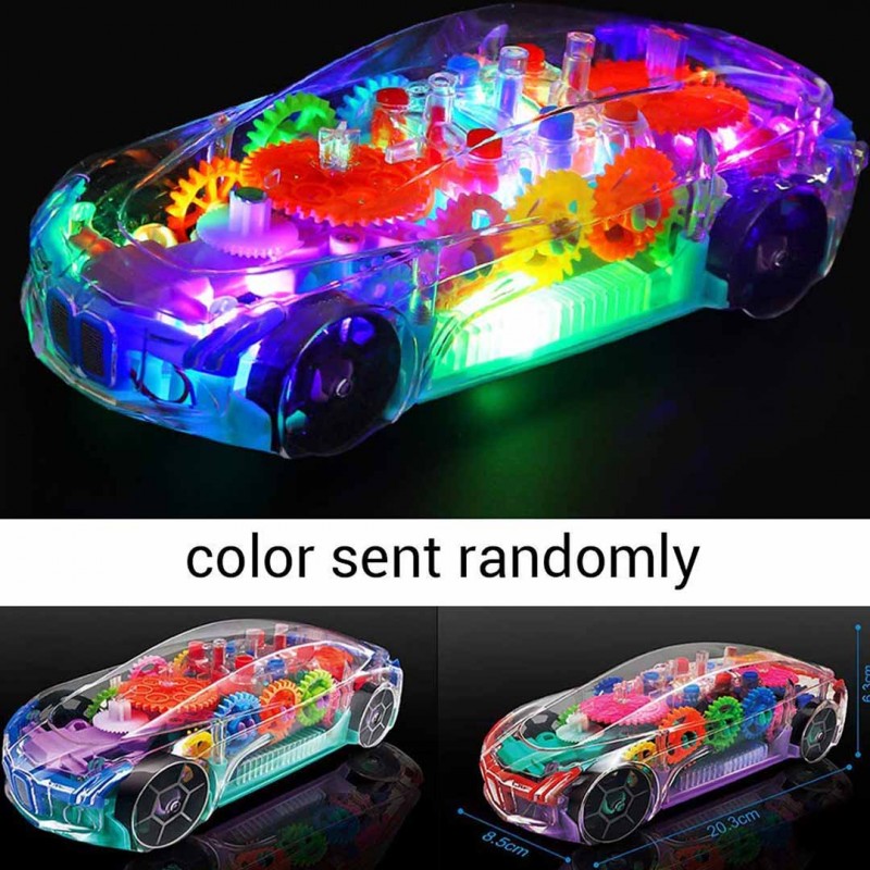 Gear Display Transparent Mechanical Car Toy for Kids