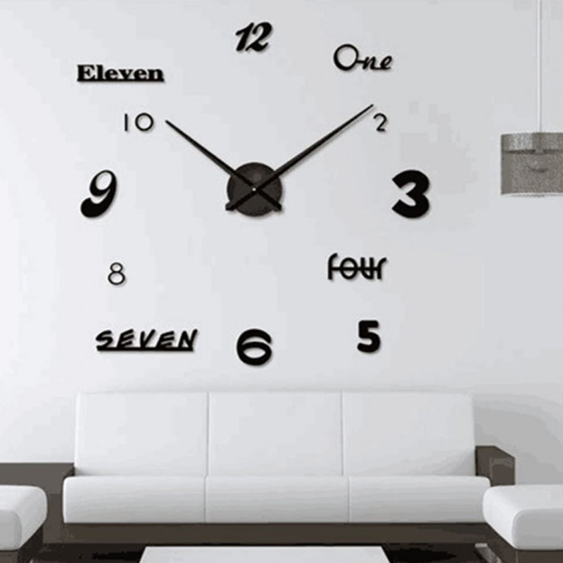 3D Silent Acrylic Material Clock