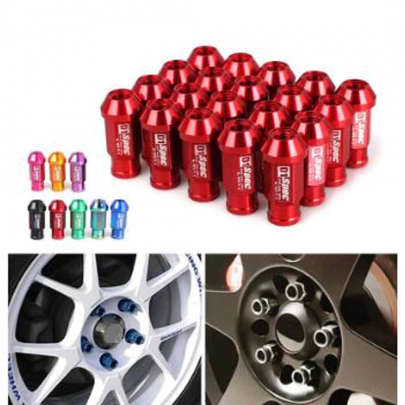 Wheel Lug Nut Bolt Red