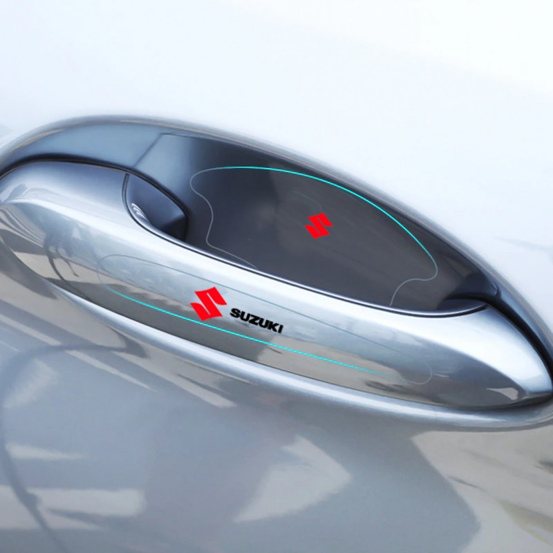 8pcs Transparent Car Door Handle Cup Anti Scratches Stickers Protective Film For Suzuki