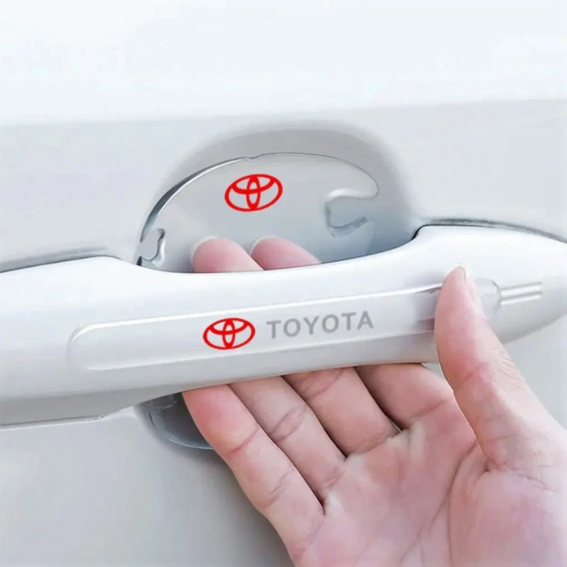 Silicon 8Pcs Transparent Car Door Handle Cup Anti Scratches Protective Film For Toyota