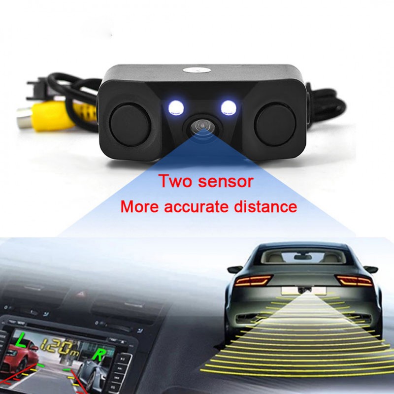 Night Vision Car Rear View Camera with Visible Parking Sensor