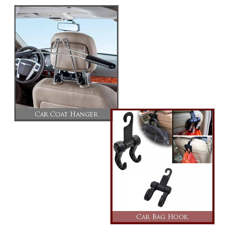 Pack Of 2 Car Hanger & Car Back Seat Hooks