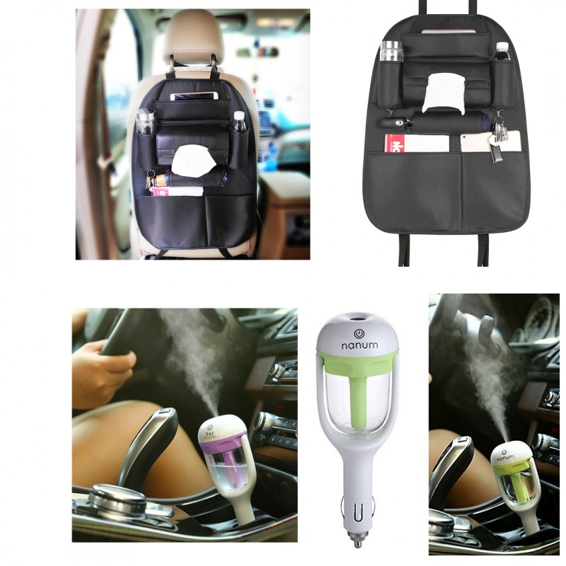 Car Back Seat Organizer And Car Humidifier (Buy 1 & Get 1 Free)