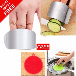 Safe Slice Hand Guard & Kitchen Dish Cleaning Sponge (Buy 1 & Get 1 Free)