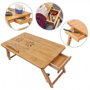 Laptop Stand Table with Drawer to Organize Stationary Item