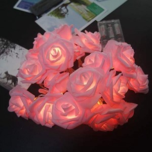 Fantasee Battery Operated Pink LED String Lights