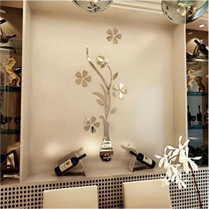Acrylic 3D Flower Vase Wall Stickers
