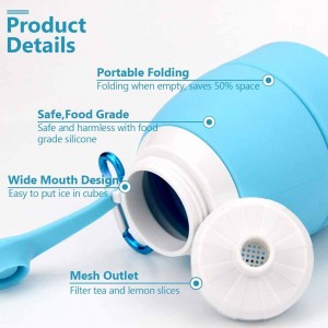 Portable Silicone Water Bottle Removable Folding