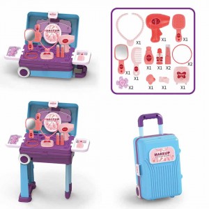 Children's Makeup Pretend Regeneration Hairdressing Toy Suitcase