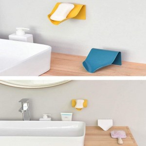Plastic Drain Soap Box Holder Bathroom Wall Mounted