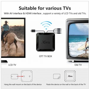 Android Smart TV Box X96Q Mini Quad Core 2G+16G 4K 60FPS Android 10V