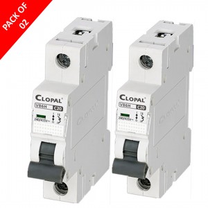 Clopal Safety Circuit Breaker 0.5A, 1A, 2A, 4A, 6A, 10A, 16A, 20A, 32A, 63A - Brand Quality Product Pack Of 02