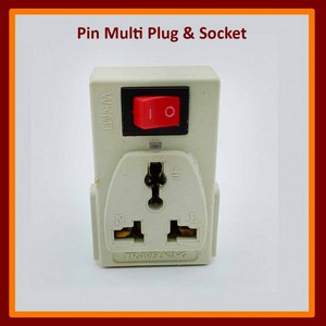 10A 2 Pin Multi Plug & Socket With On Off Button