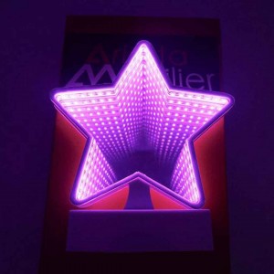 3D Star Tunnel Mirror LED Light Lamp