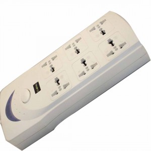 Clopal 6 Ways Extension Colored Socket With 3 Mtrs Cord 2500 Watts
