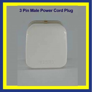 15A 3 Pin Male Power Cord Plug