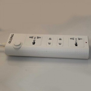 Clopal 4 Ways Extension Colored Socket With 3 mtrs Cord - 2500 watts
