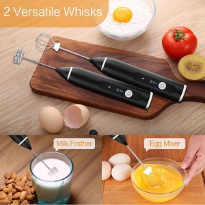 LCD Display Milk Frother Electric Handheld Blender
