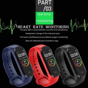 M4 Smart Band 4 Fitness Bracelet Tracker Smartband Watch Sport Buy 01 & Get 01 Free