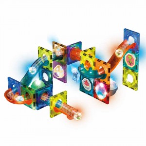 Magic Magnetic Building Block Paradise Ball Track With Light