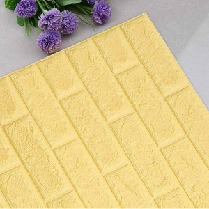 3D Wall Panels Peel And Stick Wallpaper Yellow Pack Of 10