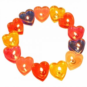 Heart Shaped Unscented Tea Candles