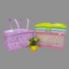 Storage Basket With Handle Plastic Drain
