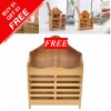 Bamboo Wood Spoon Holder Pack (Buy 01 & Get 01 Free)