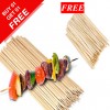 Bamboo Skewers BBQ 100 Pieces Pack (Buy 01 & Get 01 Free)