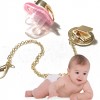 Gold Style Fancy Pacifier and Pacifier Chain