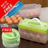 Egg Carrier Container & Lunch Box Stainless Steel 1 Layer (Buy 1 & Get 1 Free)